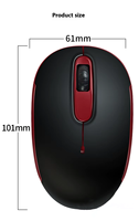 Mouse USB nirkabel gaya Mini, dengan lampu latar LED harus dibeli untuk penggunaan kantor atau rumah!