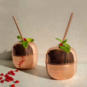 Wholesale <b>Metal</b> Juice Mug with <b>Straw</b> in Best Price From India Custom Logo Available - Product Image 3