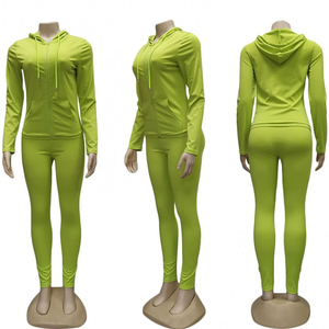 Conjunto Deportivo para Mujer, Estilo Nuevo, para Correr y Trotar, Transpirable, de Secado Rápido, Ligero, con Capucha, de Alta Calidad, para Fitness - Product Image 1