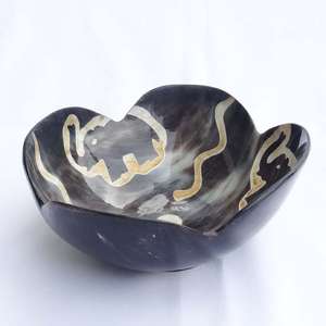 Cuenco de cuerno de búfalo disponible en todos los tamaños, cuenco de cuerno decorativo artesanal de cuerno Indio para el hogar y decoración para vajilla a bajo precio - Product Image 6