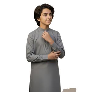 La mejor calidad para niños Shalwar Kameez Diseño de lino Shalwar Kameez para niños y bebés Precio al por mayor - Product Image 2