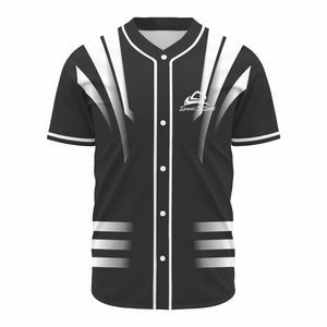 Camiseta de béisbol transpirable personalizada, ropa deportiva con botones completos y características impresas - Product Image 1