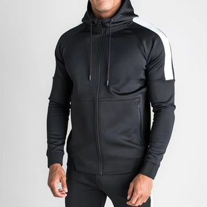 Chándal elástico con logotipo personalizado de fabricante OEM, ropa de calle de poliéster 100% para entrenamiento técnico, chándal deportivo con cremallera - Product Image 4