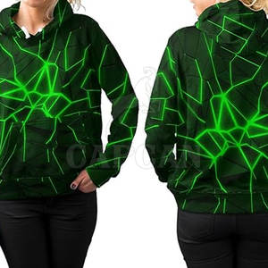 เสื้อคลุมมีฮู้ดแขนยาวพิมพ์ลาย3D สำหรับผู้ชาย XS ไซส์100% ใหม่ - Product Image 4