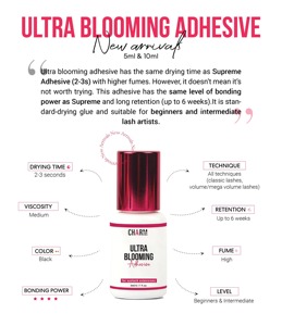 Ultra Blooming <b>Adhesive</b> Free Custom Eyelash <b>Adhesive</b> Glue Private Label Sensitive <b>Lashes</b> Glue Extensions <b>Lash</b> Extension Supplies - Product Image 2