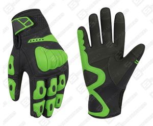 Gants de course en cuir pleine main de haute qualité, respirants, imperméables, compatibles écran tactile, fermeture auto-agrippante, pour sports d'hiver et moto - Product Image 2