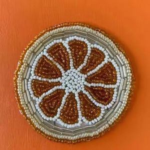 Dessous de verre perlé personnalisé d'usine, tapis de tasse de style animal de perles de verre faites à la main, napperon, chemin de Table - Product Image 2