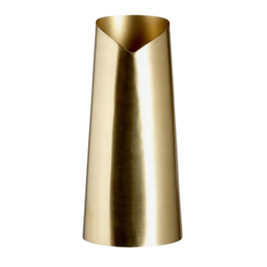 Florero de diseño acanalado, macetas hechas a mano para hoteles y restaurantes, decoración del hogar e Interior, maceta con acabado dorado - Product Image 5