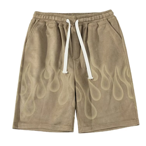 <b>Top</b> Trending 100% Cotton Acid Wash Blank Men's Shorts Cross Pocket Style Long <b>String</b> Custom Solid Summer Shorts - Product Image 3