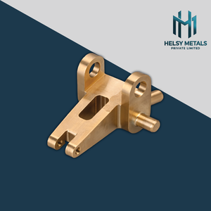 Durable Brass Linkage <b>Bracket</b> VMC Machined Precision Connector Arm with Threaded Mounting Points for Machinery and OEM Assembly - Product Image 3