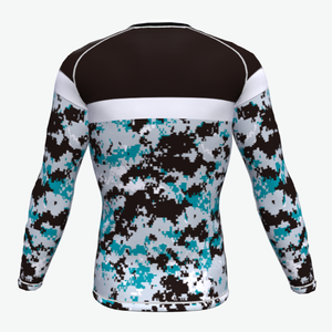 OEM ODM Rash Guard Hommes Sublimation Imprimé Spandex Rash Guard Gym Surf Plongée Rash guard Compression Shirts Rash Vest - Product Image 5