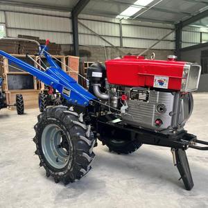 New Condition 22HP Diesel Motor Walking Tractor Small Two-Wheel Water Cooled Engine 2WD Farming <b>Rotary</b> Tiller Ridge Pump Gearbox - Product Image 2