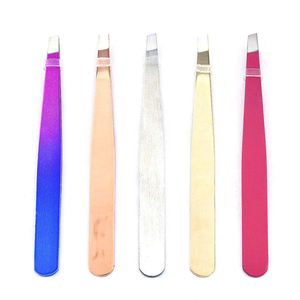 แหนบคิ้วสแตนเลสสำหรับร้านเสริมสวยที่มีน้ำหนักเบาออกแบบได้ตามต้องการฉลากส่วนตัว - Product Image 5