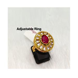 Anillo Kundan de Alta Demanda con Acabado Antiguo, Perfecto para Bodas, Estilo Étnico, Disponible al por Mayor - Product Image 1