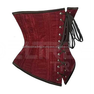 Latest Velvet Heavy Duty 26 Double Steel Boned Waist Training Underbust Tight Shaper <b>Corset</b> in Cheap Price - Product Image 2
