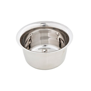 Stainless Steel Shaving <b>Bowl</b> with Lid 10cm Diameter Large <b>Deep</b> Size Chrome Plated Shinning Finish <b>Bowl</b> - Product Image 5