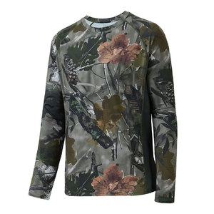 T-shirt camouflage à manches longues pour homme, col rond, en polyester tricoté, séchage rapide, coupe décontractée - Product Image 3