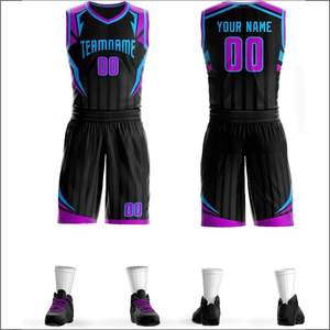 เสื้อบาสเก็ตบอลผ้าเจอร์ซีย์พิมพ์ลายซับลิเมตใส่ได้รวดเร็วแห้งเร็วขนาดพลัสไซส์ดั้งเดิมกำหนดได้เอง - Product Image 1