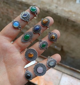 Bague en argent sterling pour femmes, vente chaude, solide 925, sertie de pierres précieuses naturelles, fabrication de bijoux en gros pour les fêtes - Product Image 3