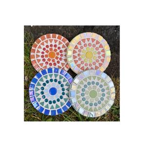 Sous-verre en mosaïque de verre personnalisable pour le bureau, la maison, la cuisine, la table à manger, sous-verre pour boissons froides, utilisation pour mariage, fête, qualité supérieure - Product Image 1