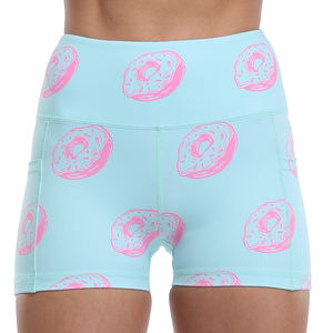 Shorts imprimés taille haute en tissu éponge pour femme - Streetwear personnalisé à marque privée - Product Image 3