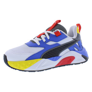 Chaussures Puma RS Track Primary PS pour garçons Couleur : Blanc/Saphir Royal/Noir 100% authentiques - Product Image 1