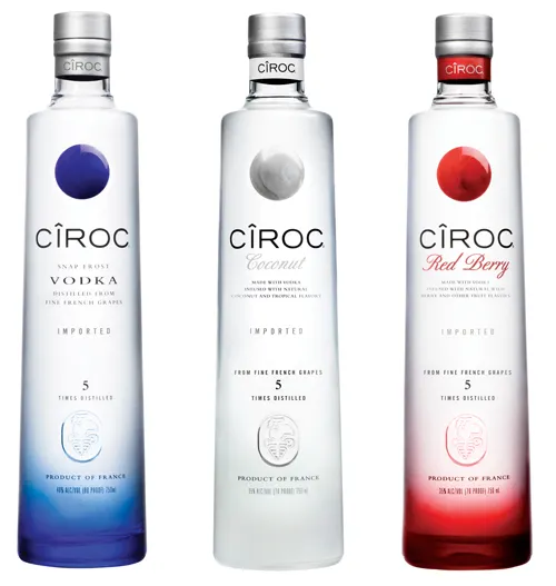Горячая Распродажа водки Ciroc/ФРАНЦУЗСКАЯ ВОДКА CIROC/все флоры