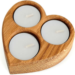 Bougeoir marron peint en bois/support sculpté à la main bougeoir en bois de manguier de la maison salon décoration bougeoir en bois - Product Image 3