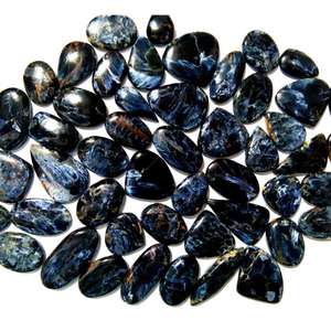 Piedra Preciosa Suelta de Pietersita Natural de Grado AAA, Azul Dorado Chatoyante, Cabujón Pulido Liso para Joyería - Product Image 4