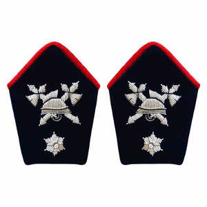 Hight Quality Gorget Collar <b>Badge</b> With Snap Brass Button Oem Collar Ranks Wreath in <b>Gold</b> or Silver Bullion Wire Collar Tap - Product Image 5