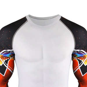 Vente en gros de chemises de compression de gymnastique pour hommes conception de coupe ajustée meilleure vente produit OEM - Product Image 3