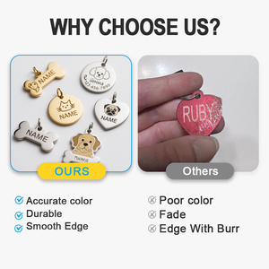 Venta Directa de Fábrica al por Mayor de Placas de Identificación para Perros Personalizadas en Tamaños y Formas Personalizadas, Placas de Identificación de Metal con Relieve 3D - Product Image 2