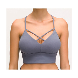 Nuevo sujetador de Yoga femenino a prueba de golpes de una pieza, ropa interior deportiva de tirantes anchos para Fitness al aire libre, ropa deportiva de gimnasio de secado rápido - Product Image 2