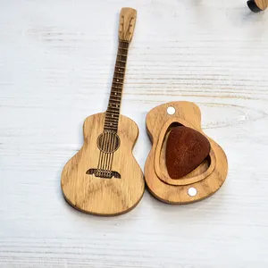 Instruments de musique de guitares en bois faits à la main pour la vente en gros de répliques décoratives d'instruments de guitare en bois naturel