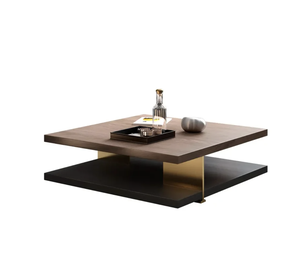 โต๊ะกาแฟโลหะทรงกลมพร้อมการตกแต่งแบบโบราณทำจากไม้ด้านบนห้องนั่งเล่นกลางแจ้งโต๊ะทำรัง - Product Image 5