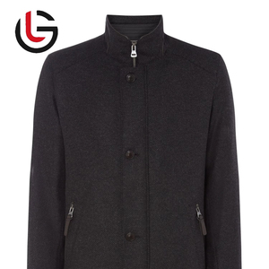 เสื้อเทรนช์เบลเซอร์ผ้าวูลกระดุมแถวเดียวสำหรับผู้ชายเสื้อโค้ทระบายอากาศได้ใส่สบายลดราคาพิเศษ - Product Image 1