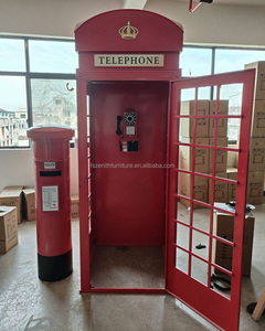 Décoration extérieure cabine téléphonique rose cabine téléphonique de mariage londres rouge - Product Image 2