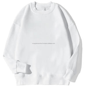 Sweat-shirt à col rond uni Pigment lourd personnalisé Winters Heavy Fleece Vintage Washed Heat Transfer Printed Oversized Men - Product Image 5