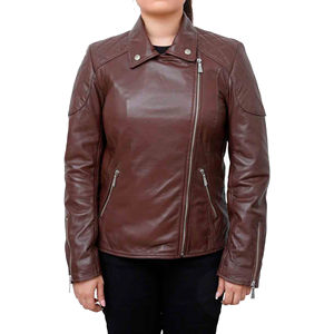 Abrigo de Otoño de talla grande para mujer, nuevo producto de alta calidad, chaquetas de cuero con cremallera, venta al por mayor, chaqueta de carreras negra para mujer 2025 - Product Image 6
