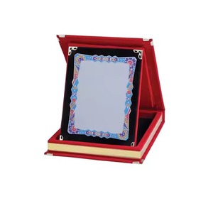 High on Demand Silver Printed <b>Metal</b> Award <b>Plaque</b> with Premium Velvet Box Eco-Friendly for Achievement Awards Special Ceremonies - Product Image 2