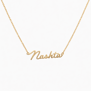 Collar con Nombre Personalizado de Moda, Chapado en Oro Sólido de 18K, Collar con Letra de Nombre, Placa con Nombre, Regalos para Ella, Uso Casual - Product Image 1