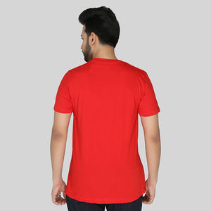 T-shirt à manches courtes et col rond unisexe en coton pour hommes, femmes et enfants, lavé à l'avance, vente en gros - Product Image 4