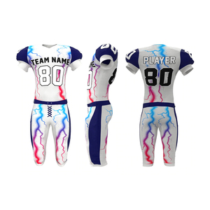 ชุดฟุตบอลอเมริกันพร้อมแผ่นรองในกางเกงและไหล่ที่ออกแบบมาเพื่อการดูดซับแรงกระแทกที่ดีขึ้นในระหว่างการเล่น - Product Image 1