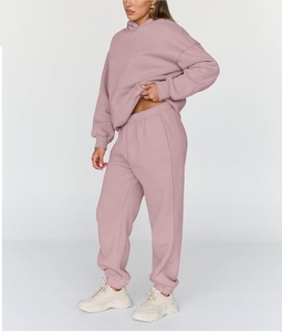 Ensemble de survêtements d'hiver pour femmes-Pullover surdimensionné à capuche et pantalon de survêtement-Ensemble deux pièces 2 pièces-Lounge Sets Hoodies - Product Image 4