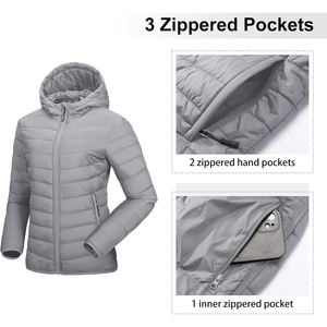 Chaquetas de burbujas hinchadas, ropa de invierno transpirable para mujer, chaquetas de burbujas con cremallera de invierno acolchadas para mujer, OEM personalizado - Product Image 4