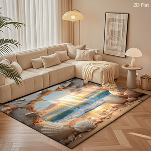 Alfombra Personalizada para Sala de Estar o Dormitorio, Antideslizante, de Poliéster - Product Image 1