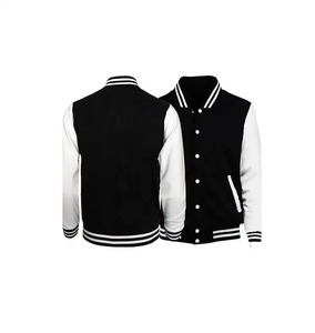 High Quality <b>Wool</b> Varsity Jacket with Stand Collar Embroidery Logo Waterproof & Breathable Custom Colors-Winter Ready - Product Image 6