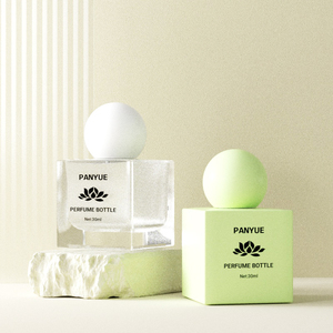 Emballage de parfum Bouchon à bille vide 30ml Bouteille en verre de parfum de forme carrée - Product Image 4