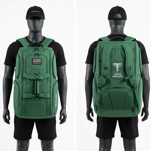 Bolsa de Tenis para Hombre, Resistente, de Mezcla de Poliéster 900D, 310 GSM, Construcción con Paneles Verdes, Gran Capacidad, Impresión de Logotipo por Sublimación Personalizada - Product Image 1