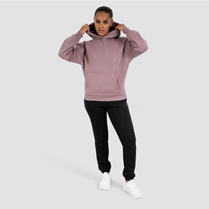 Femmes automne hiver surdimensionné polaire pull vêtements d'extérieur décontractés à capuche imprimé lavé Technique grande taille plaine sweat à capuche - Product Image 6